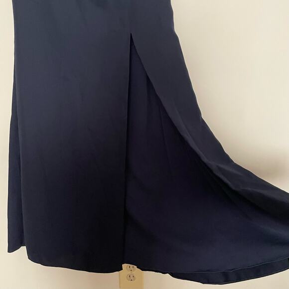 NWT AFTER SIX ONE-SHOULDER DRAPED COWL-NECK MAXI DRESS style 6849 midnight 10 - Picture 8 of 8